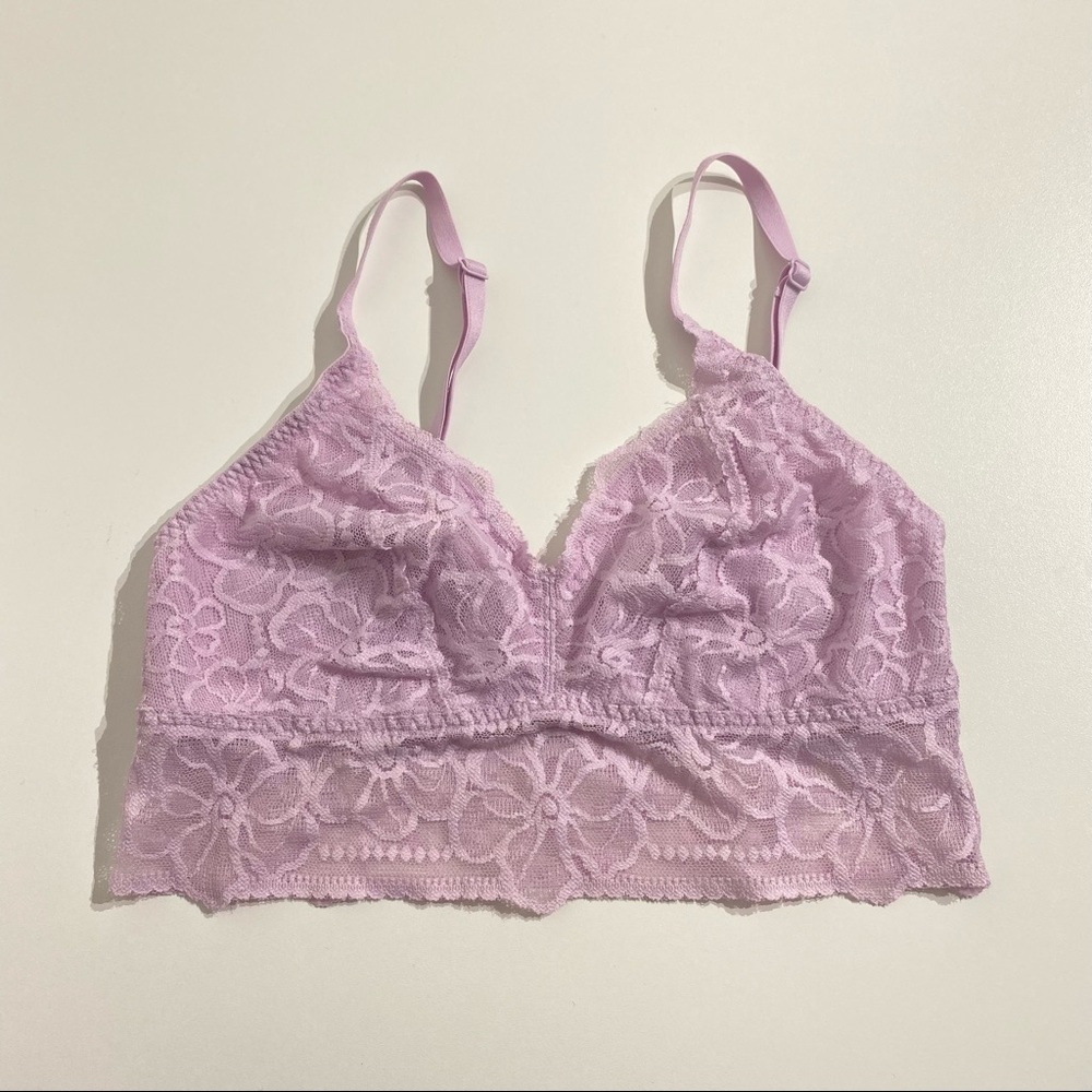 Pink Lace Bralette Purple Size S
